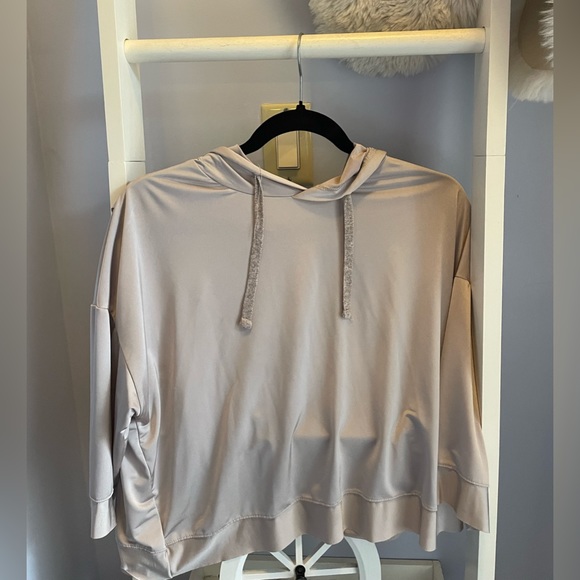 ZARA reflective cropped lilac hoodie top - Picture 4 of 4